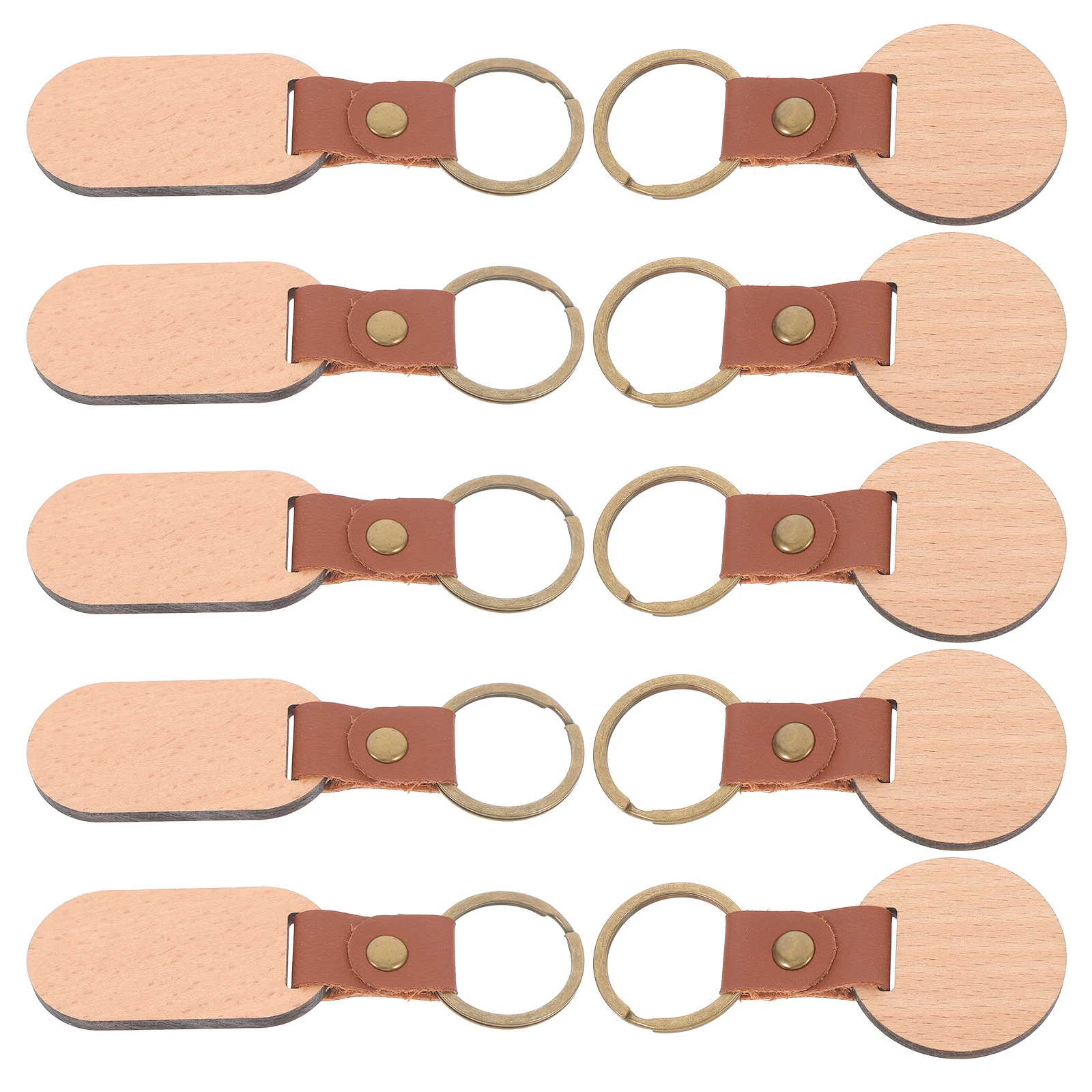 

10 Pcs Key Chain Blank Ring Engraving Blanks Keychain Keychains Rings for Keyring Solid Pendant Keyrings Craft