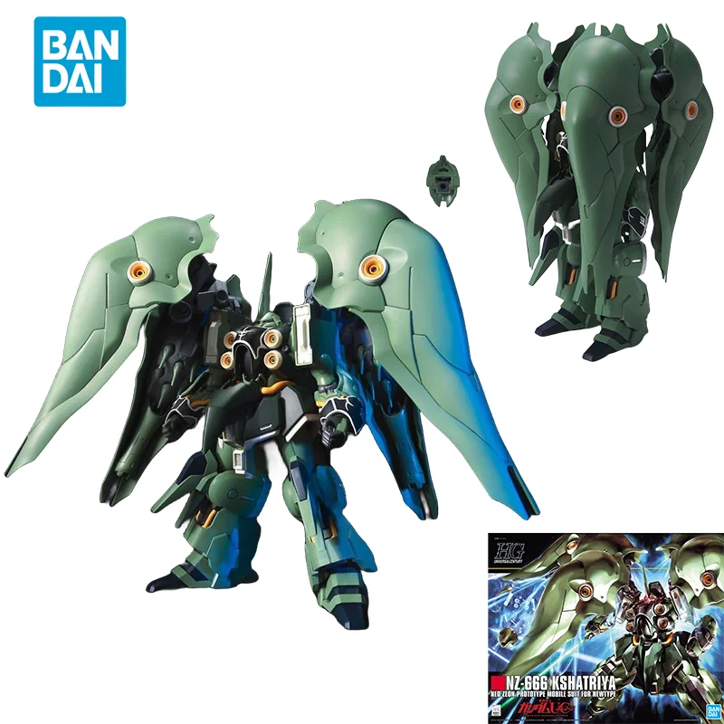 Spot Direct Delivery Bandai Original Anime Collectible GUNDAM Model HG 1/144 NZ-666 KSHATRIYA Action Figure Toys for Children