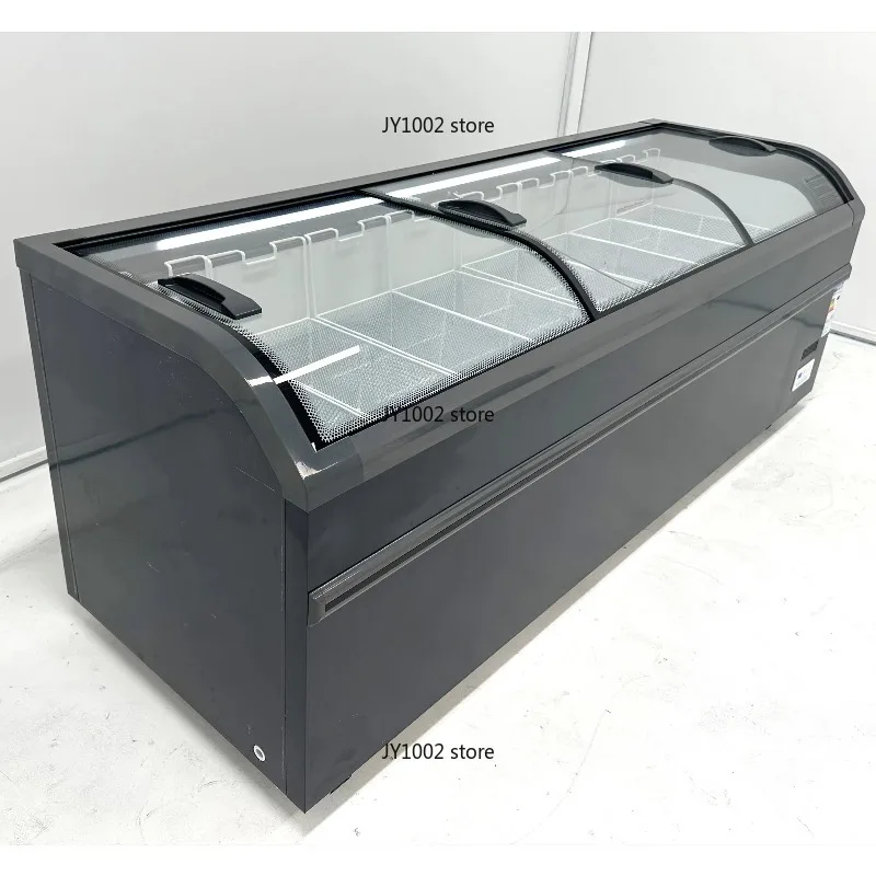 

Supermarket Top Open Sliding Lid Fridge Bagged Frozen Food Meat Combined Display Eu Island Freezer