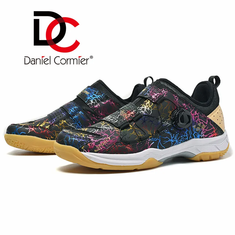 

2022 Couple's Super Fiber Spin Buckle Badminton Tennis Dual Shoes Breathable Non slip Outdoor Casual Sports Shoes Size 35-47