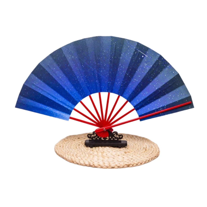 Japanese Cosplay Dance Folding Fan Ten Bones Bat Style Rotatable Performance Prop for Stage Dancing Anime Cosplay Gift