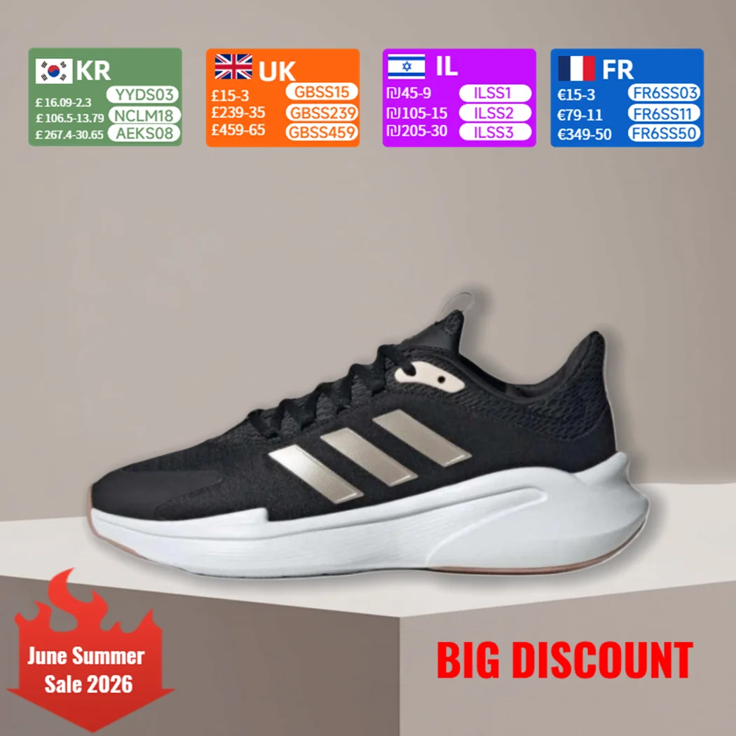 

adidas Alphaedge Unisex Low-Top Comfortable Fashionable Versatile Slip-Resistant Casual Running Shoes Black/Gold JP5209