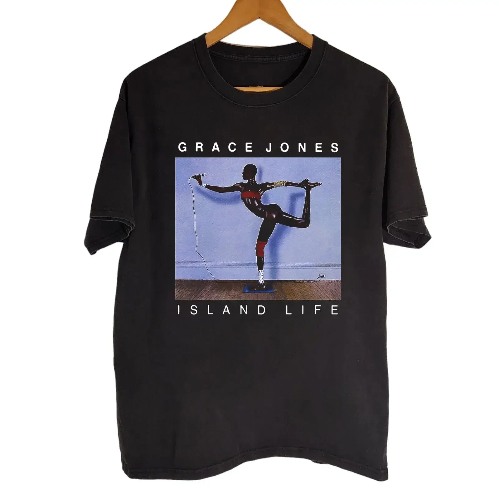 CALDO Camiseta Grace Jones negra de algodón unisex todas las tallas S 5XL regalo para aficionados MI338 vintage Lavado Versátil