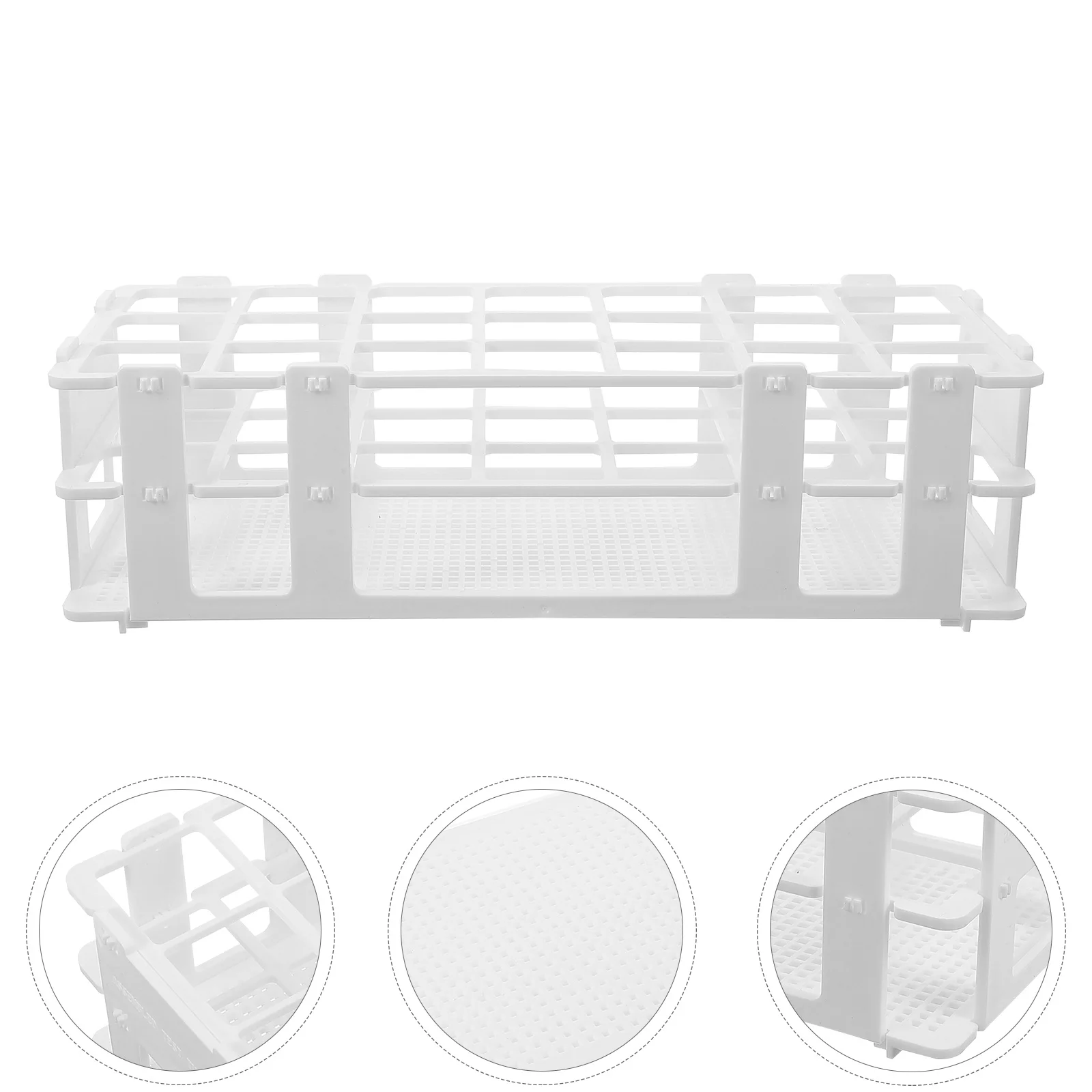 

Hydroponic Glass Tube Rack Organizer Multi-Grid Water Plant Stand Transparent Plastic Holder Test Tube Storage Rack For Home