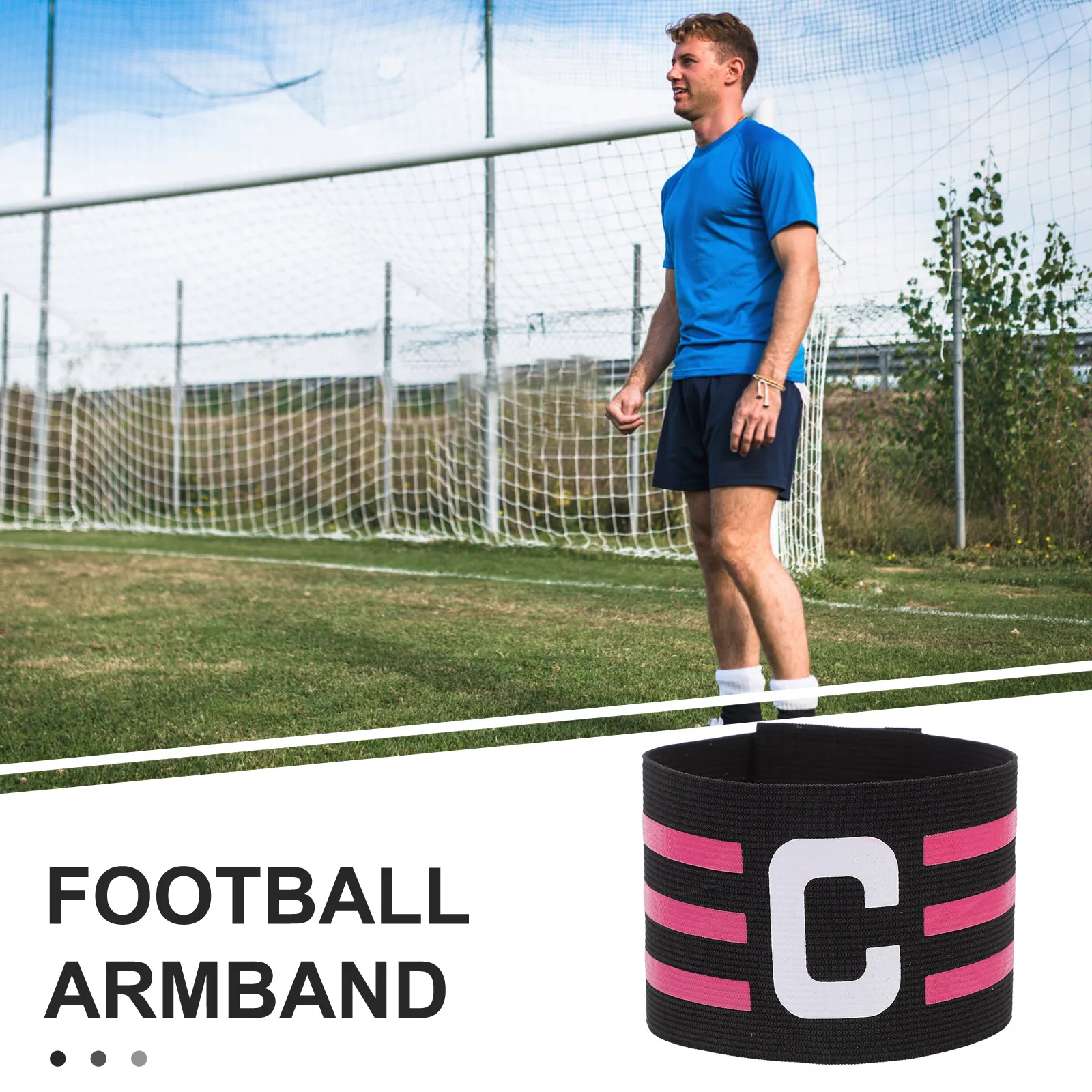 2pcs 캡틴 완장 밴드 축구 축구 캡틴 성인 마크 탄성 Antiwear 완장 스포츠 리더 팔 표지판 편안한