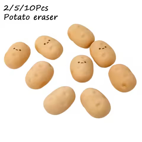 New Creative Simulation Food Eraser Potato-shaped Model Children's Homework Pencil Correction Eraser Unique Funny Eraser