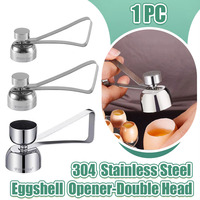304 Stainless Steel Egg Scissors Eggshell Opener Double Head Metal Boiled Egg Creative Gadgets Kitchen Cooking Accessories Tools