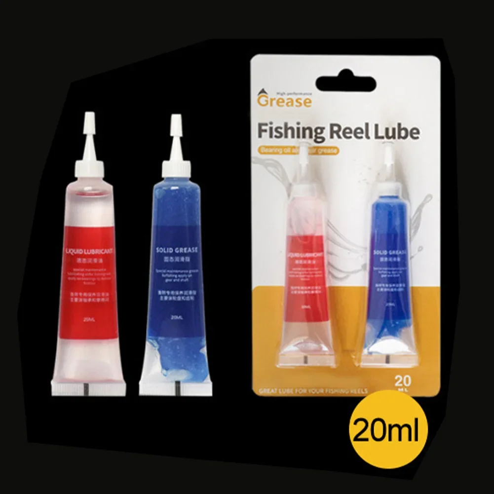 

2 Pcs Protective Grease (20ml) + Lubricant Oil For Fishing Reel Bearing Maintenance Oil Fishing Tool Accessories High Quality