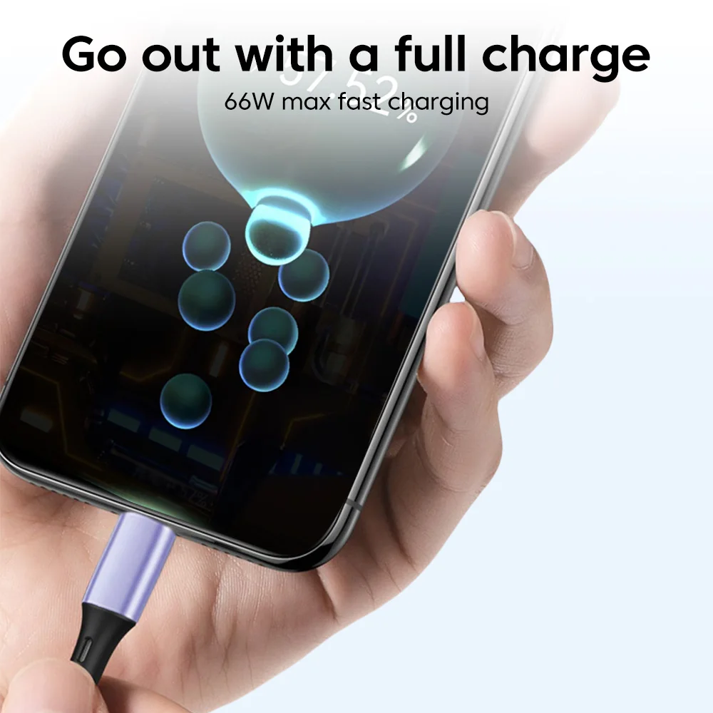 100/66W 0.3m 파워뱅크 고속 충전 짧은 데이터 케이블 PD 고속 직조 충전 케이블 삼성용 모바일 액세서리