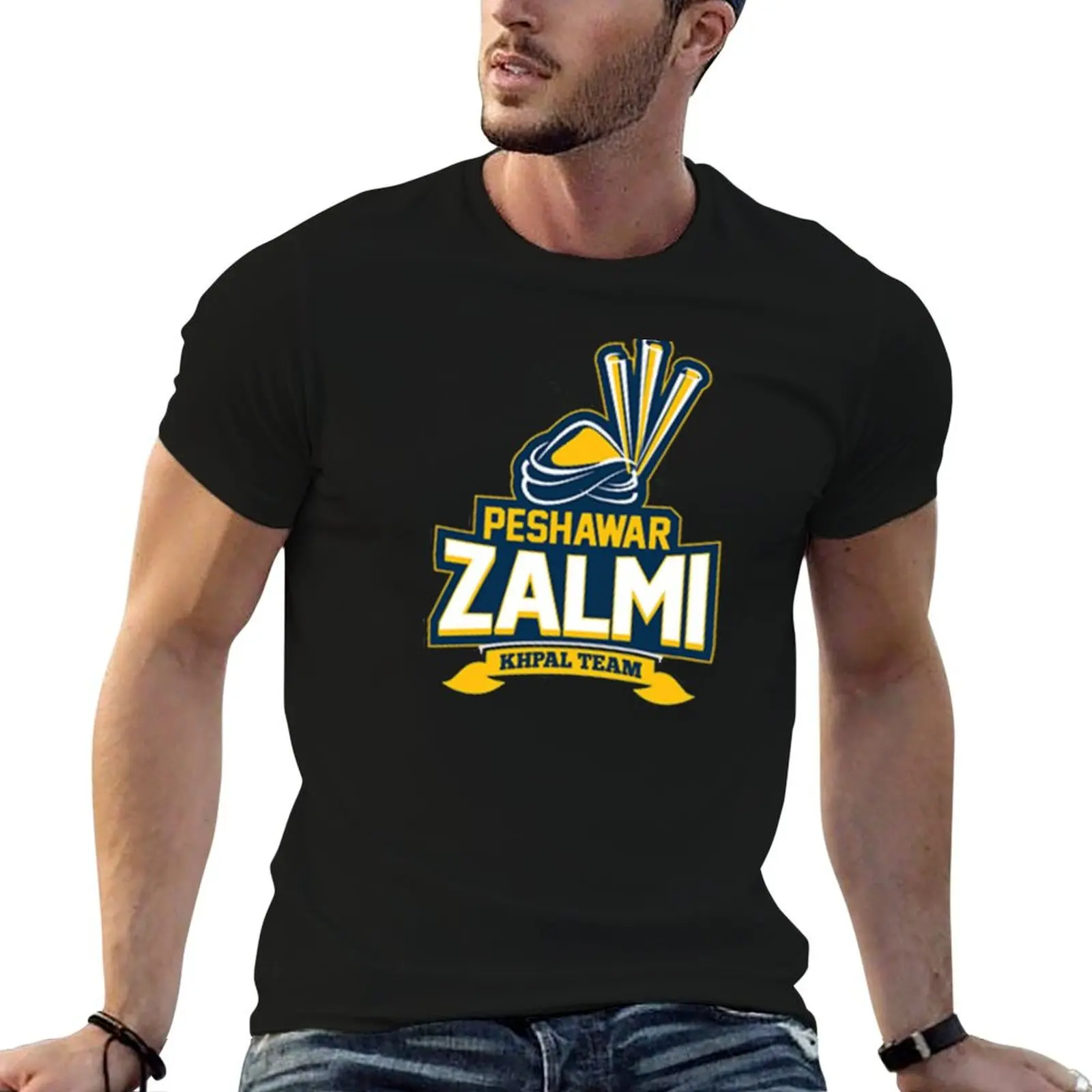 Футболка с логотипом крикетной команды Peshawar Zalmi, мужская футболка с графическим рисунком, мужская повседневная забавная футболка, мужская футболка