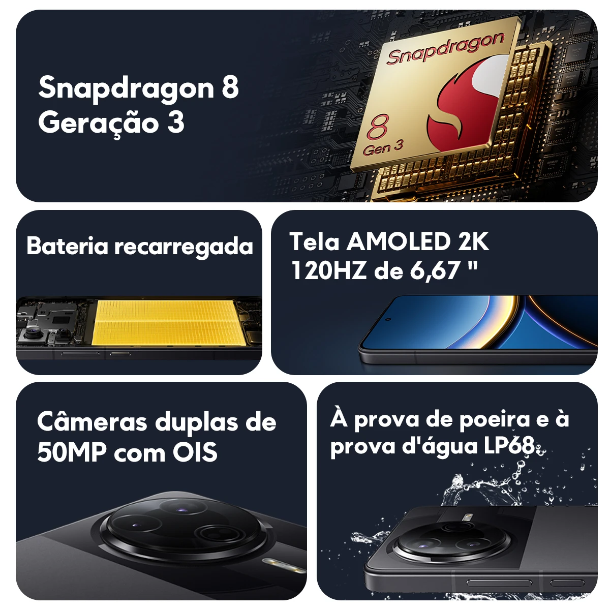 POCO F7 Pro ثنائي الشريحة 512 جيجابايت أسود 12 جيجابايت رام سنابدراجون 8 الجيل 3 90 وات أسود 6,67 شاشة 50 ميجابكسل بطارية 6000 مللي أمبير في الساعة