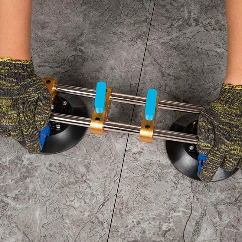 Adjustable Manual Seamless Stone Seam Setter Marble Stone Seamless Splicing 150MM*2 Vacuum Suction Cup Tile Installation Levelin
