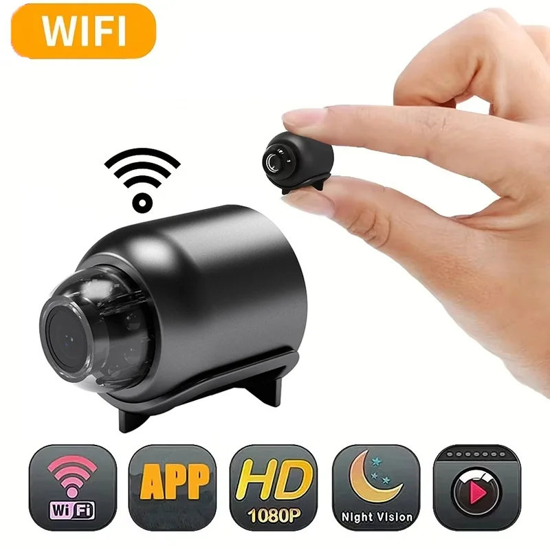 Câmera Mini X5 WiFi Sem Fio para Proteção de Segurança, Monitoramento Remoto, Filmadora de Vídeo, Vigilância, Câmera Mini DV HD para Casa Inteligente