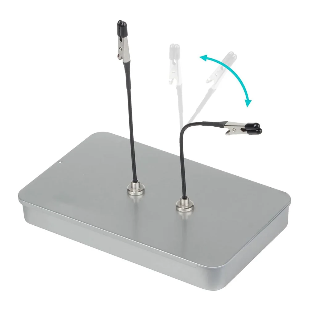 Model Painting Stand Base Holder with 12PCS Alligator Clip Sticks Magnetic Bendable for Airbrush Spray Hobby DIY Model Crafting