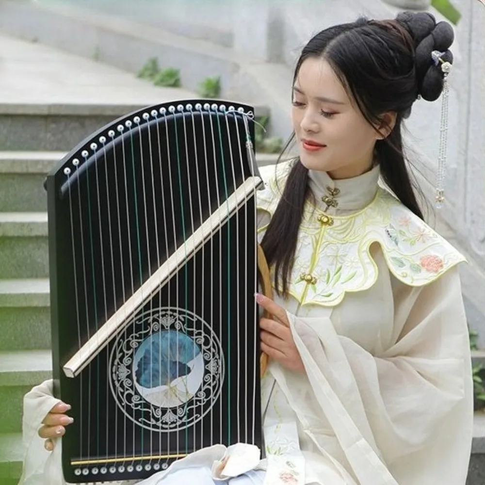 جهاز تدريب تقنية الإصبع الاحترافي Guzheng الصغير المكون من 21 سلسلة، آلات موسيقية متينة صغيرة محمولة من Guzheng