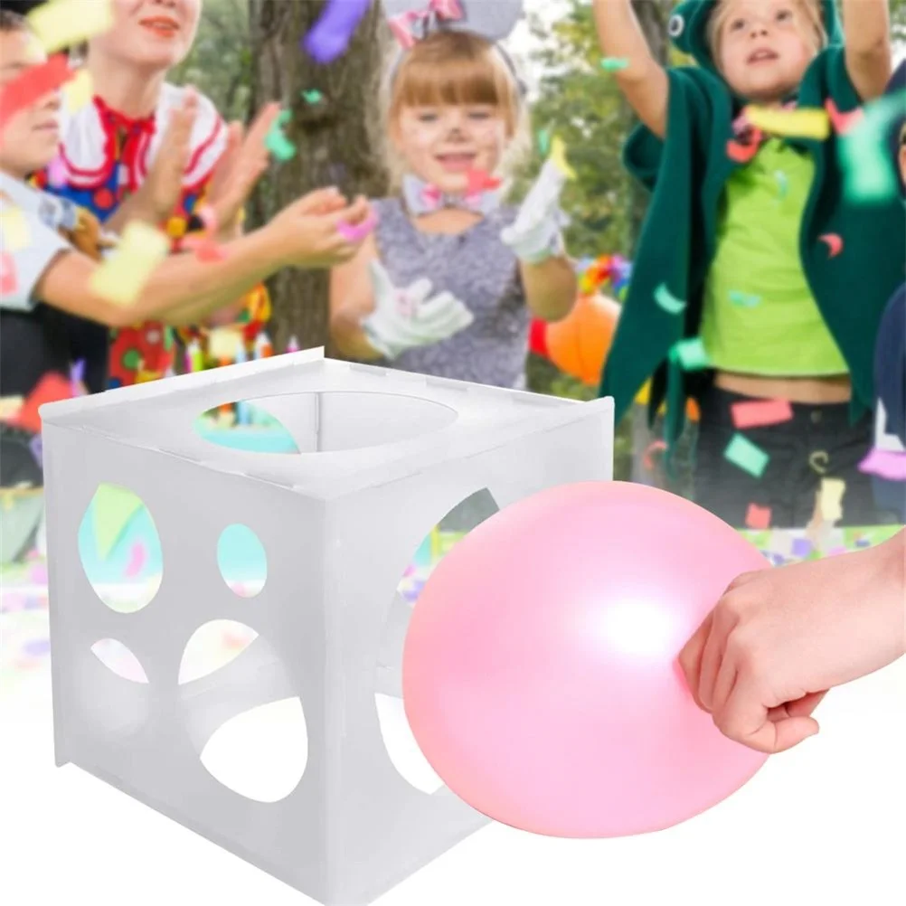

11 Holes Balloon Sizer Box Square Balloon Measurement Box for Birthday Party Wedding Decor