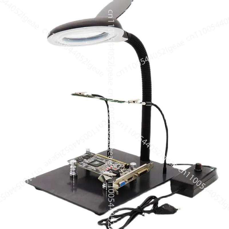 

Magnifying glass welding table Soldering iron with lamp Welding auxiliary tool Circuit board holder