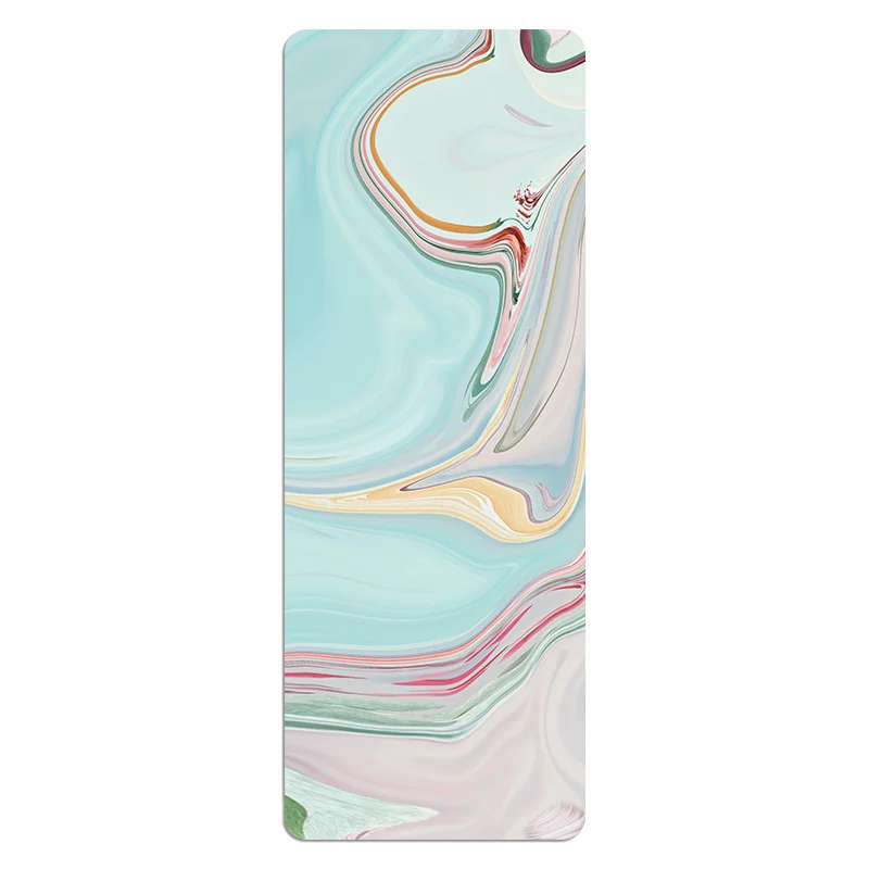 Suede Printed Yoga Mat Rubber Yoga Mat Foldable Anti Slip Wear-resistant Fitness mat Ultra-thin Folding Cushion 68/80cm*1.5mm - view 3