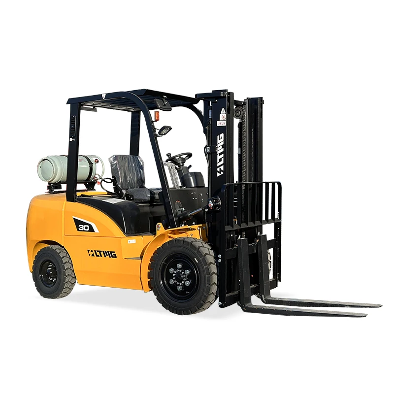 Factory hot sale mini 4 ton 5 ton LPG 3 mast propane gas forklift LPG gasoline forklift with cushion tire