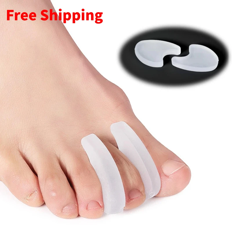 

1Pair Toe Clip Separators Splitter Gel Silicone Spacer Bunion Adjuster Thumb Hallux Valgus Protector Corrector Foot Care Tools