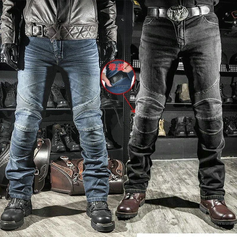 

Motorcycle Jeans Retro Slim-Fit Casual Drop-Proof Breathable Jeans Rider Riding Motorcycle Tour Denim Library Motorcycle Items