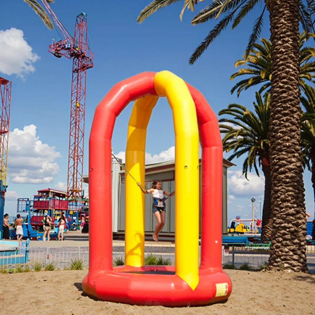 Party Challenge PVC Air Sport Commercial Jump Bouncy  Kid Adult Inflatable Bungee Jumping Gamespromote sales