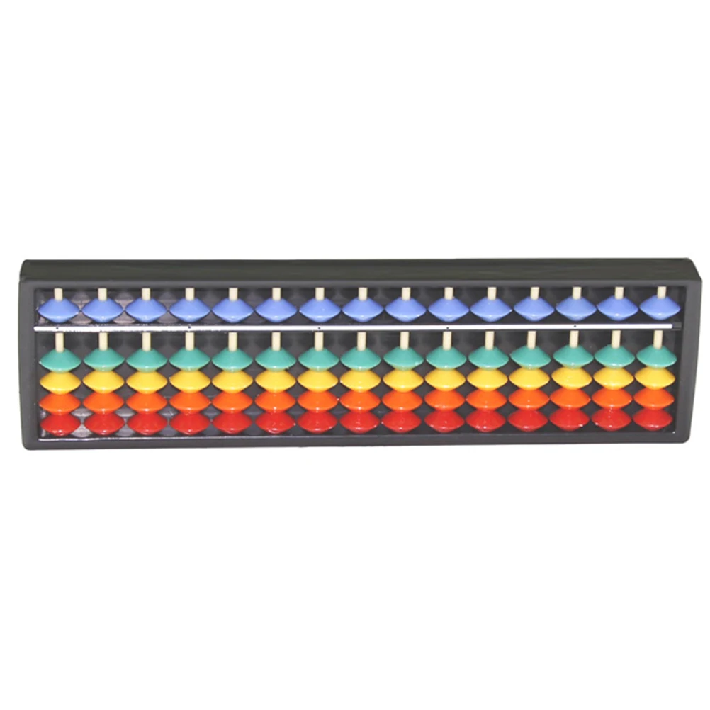 Boulier coloré à 15 chiffres, outil arithmétique en plastique pour enfants, développement du cerveau, apprentissage, dispositif de calcul Portable, 3 pièces