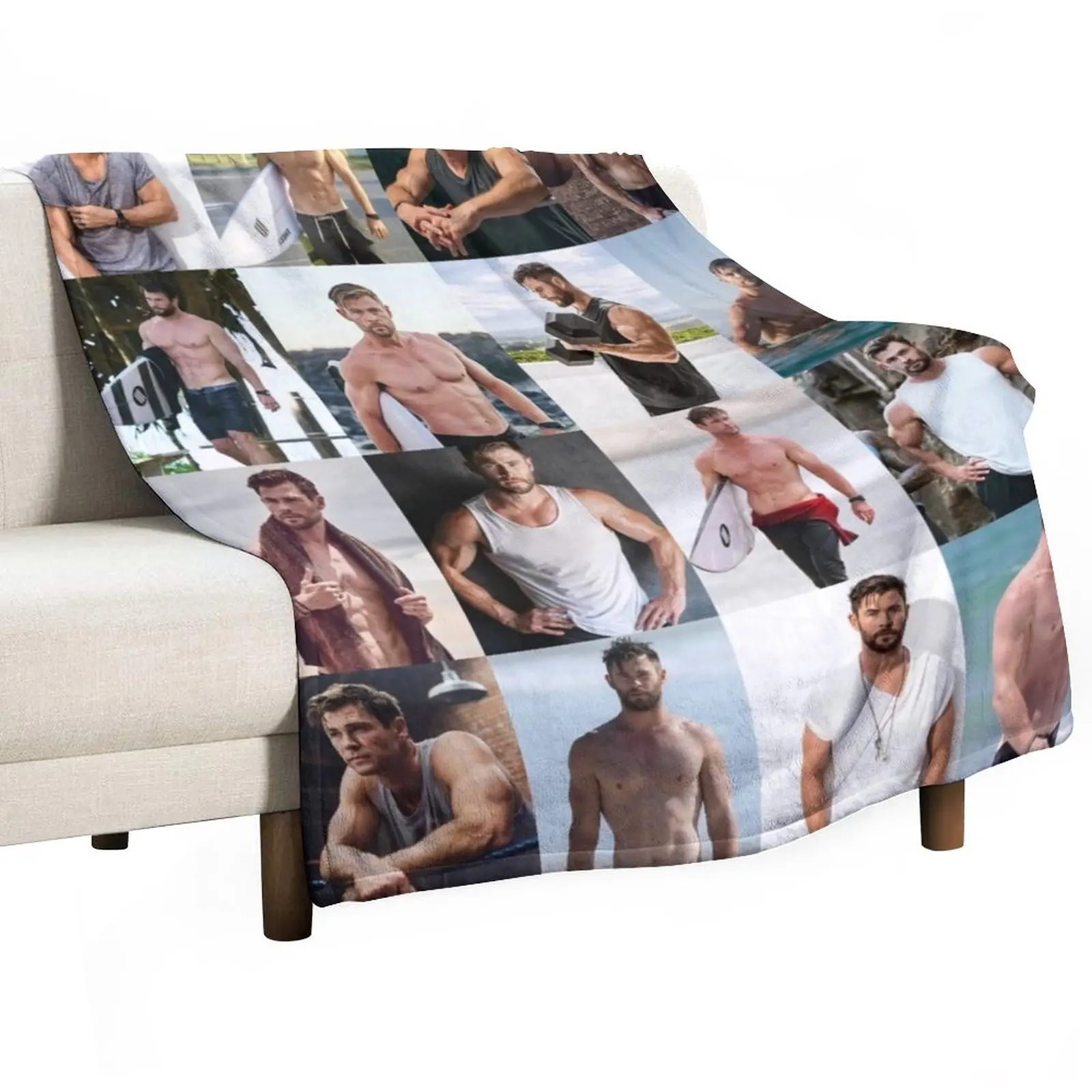 

Chris Hemsworth Throw Blanket Polar blanket Sleeping Bag Blanket Fluffy Soft Blankets throw blanket for sofa