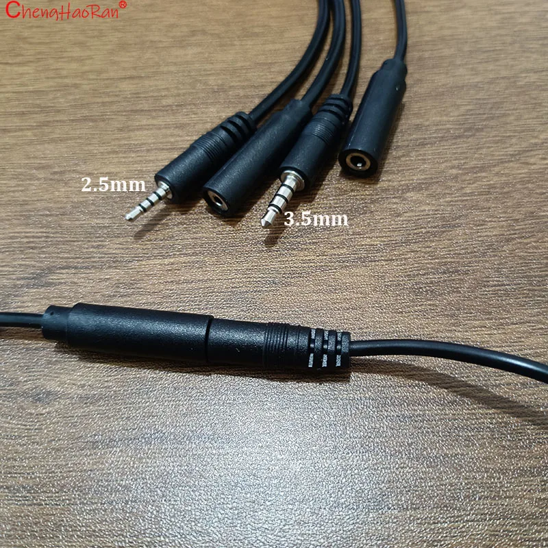1PC 2.5mm 3.5mm Male to Female Straight Connector Cable 2/3/4Pin Extension Wire AUX Cable For PC DVD Car Speaker  Audio Phone