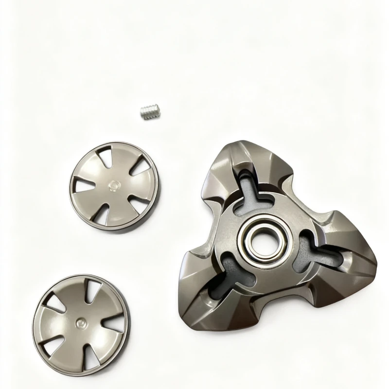 EDC Metal Fidget Spinner Tri-Spinner High-Speed Hand Spinner Stress Relief Toy for Focus Anxiety Adults