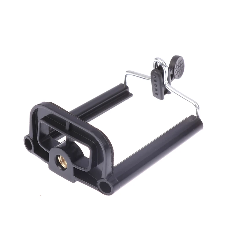 

New 1Pc Universal Stretchable Black Phone Holder Stand With 1/4 Inch Nut Screw Hole Selfie Stick Camera Phone Clip Accessories