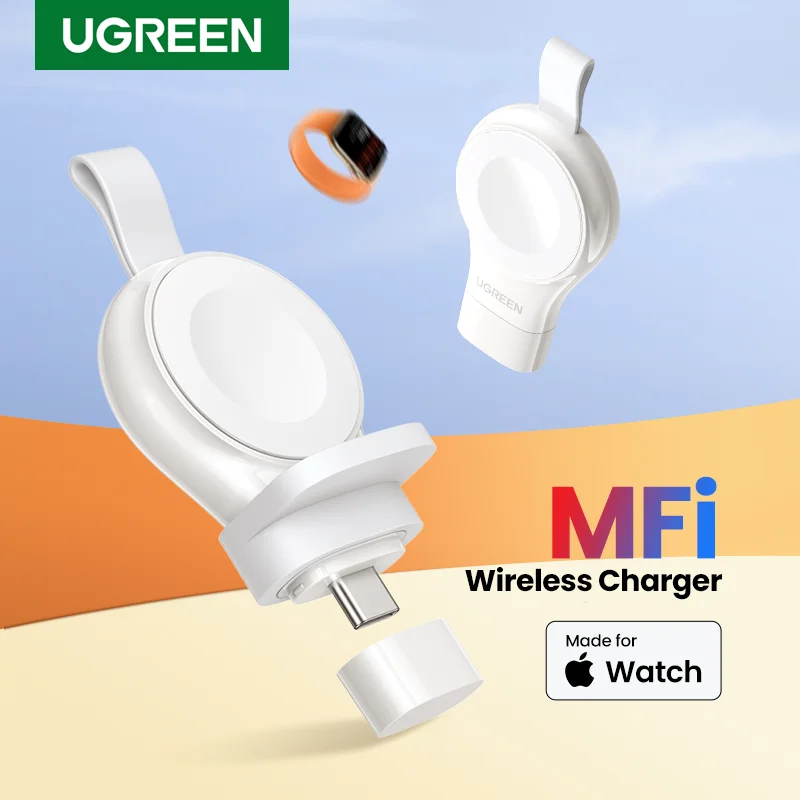 

Портативное беспроводное зарядное устройство UGREEN USB Type C MFi для Apple IWatch 7 6 SE, магнитные зарядные устройства для Apple Watch серии Type USB C