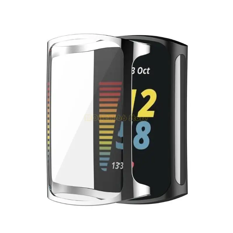 F62C TPU защитный для оболочки полной стеклянной защитной крышки для часовых часов For-Fitbit char