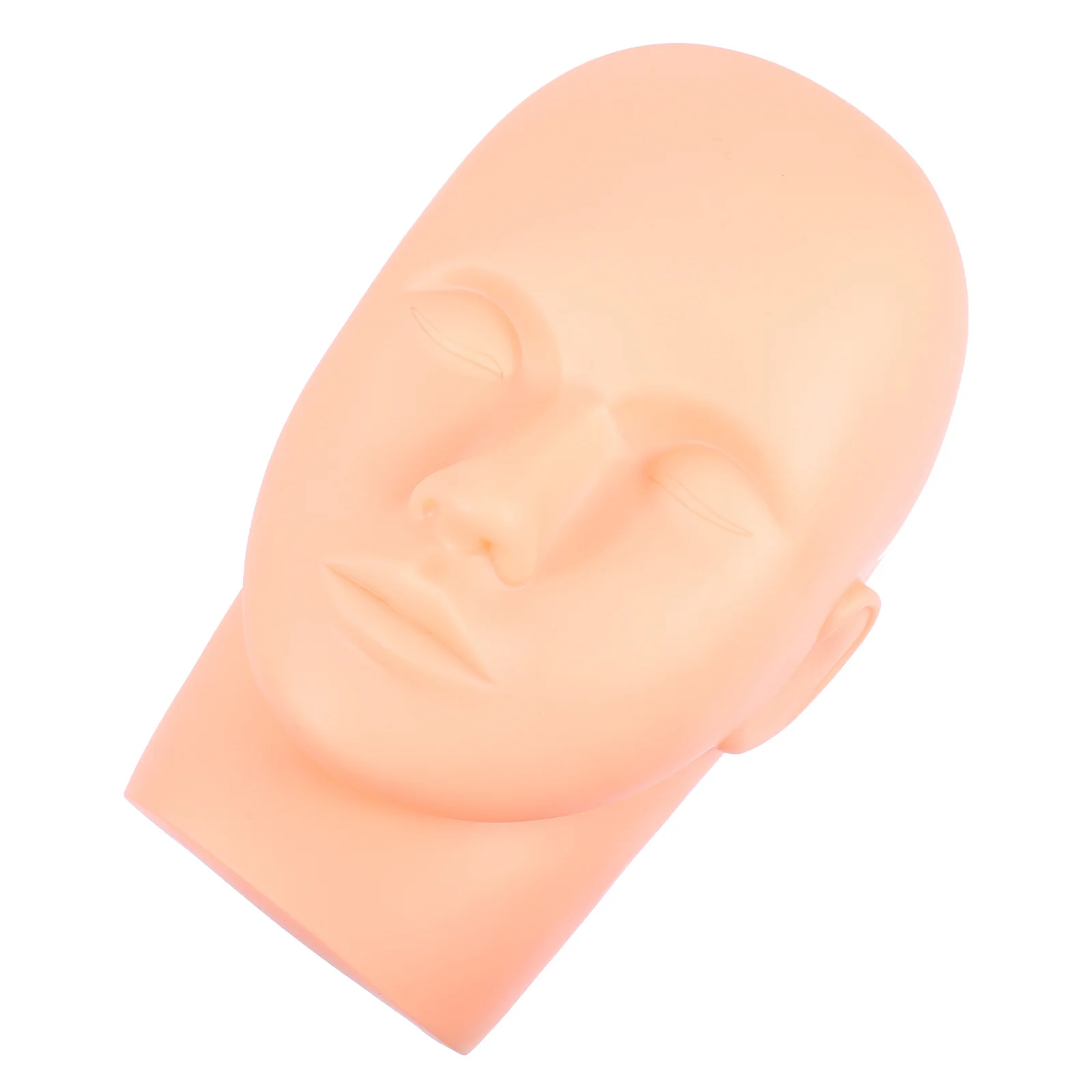 1セットまつげエクステキットシリコンマネキンヘッドメイクアップ練習用フェイス、つけまつげ、ピンセット、ツール付き