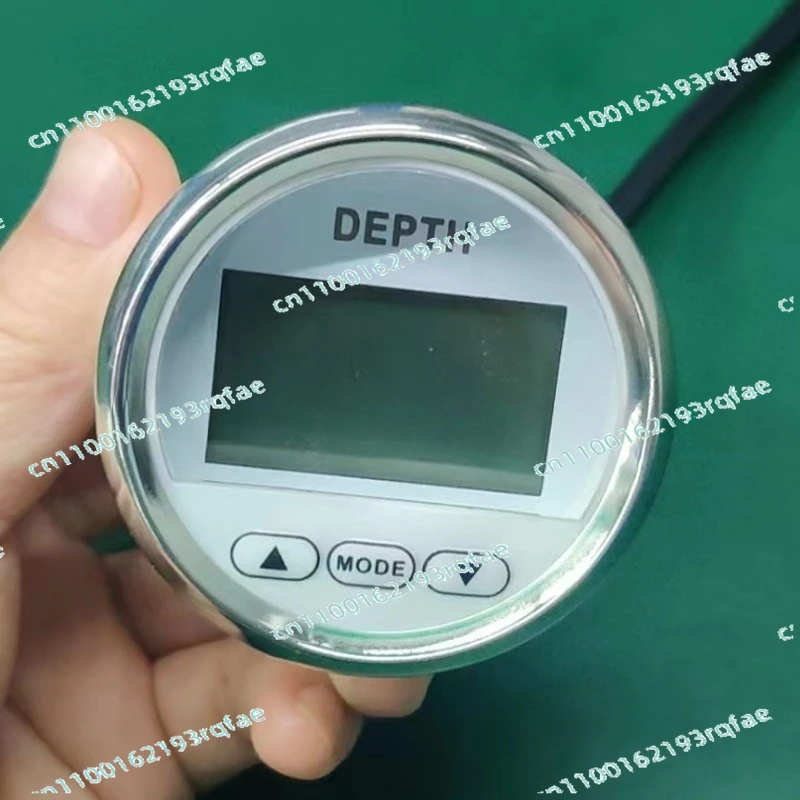 52 مللي متر/2in البحرية الرقمية عمق متر 100 متر/110yd مقاوم للماء مقياس العمق مع الخلفية البيضاء ل قارب يخت #2
