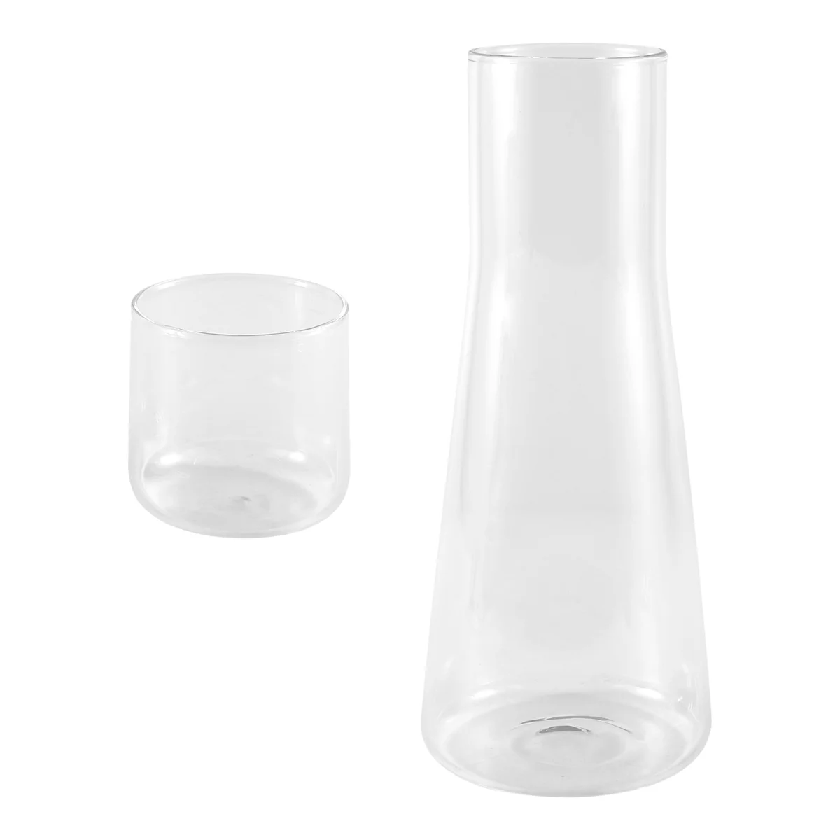 Set di caraffa per l'acqua da comodino trasparente con bicchiere per comodino della camera da letto, caraffa per l'acqua notturna con vetro, con Set di tazze