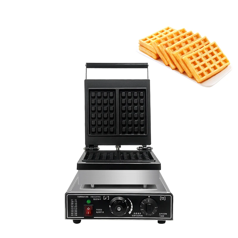 Hot Selling Commercial Electric Waffle Machine Two Thick Plaid Muffin square Bread Machine Creative Sandwich Dim Sum