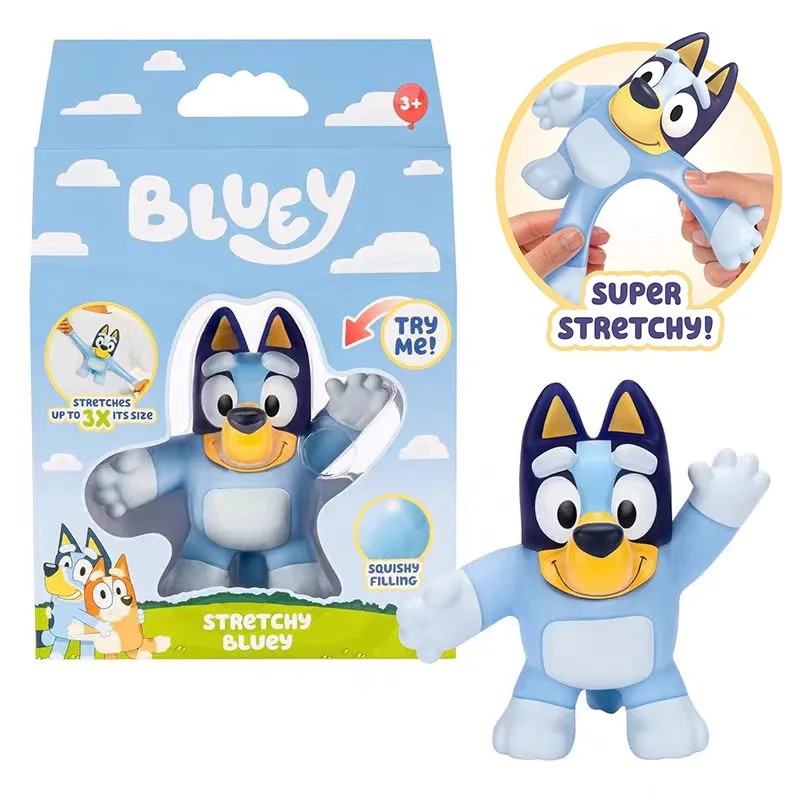 New Moose Bluey Soft Glue Can Stretch Three Times Its Length Super Elastic Toy Figure Animation Cartoon Children'S Toy Gifts TPR