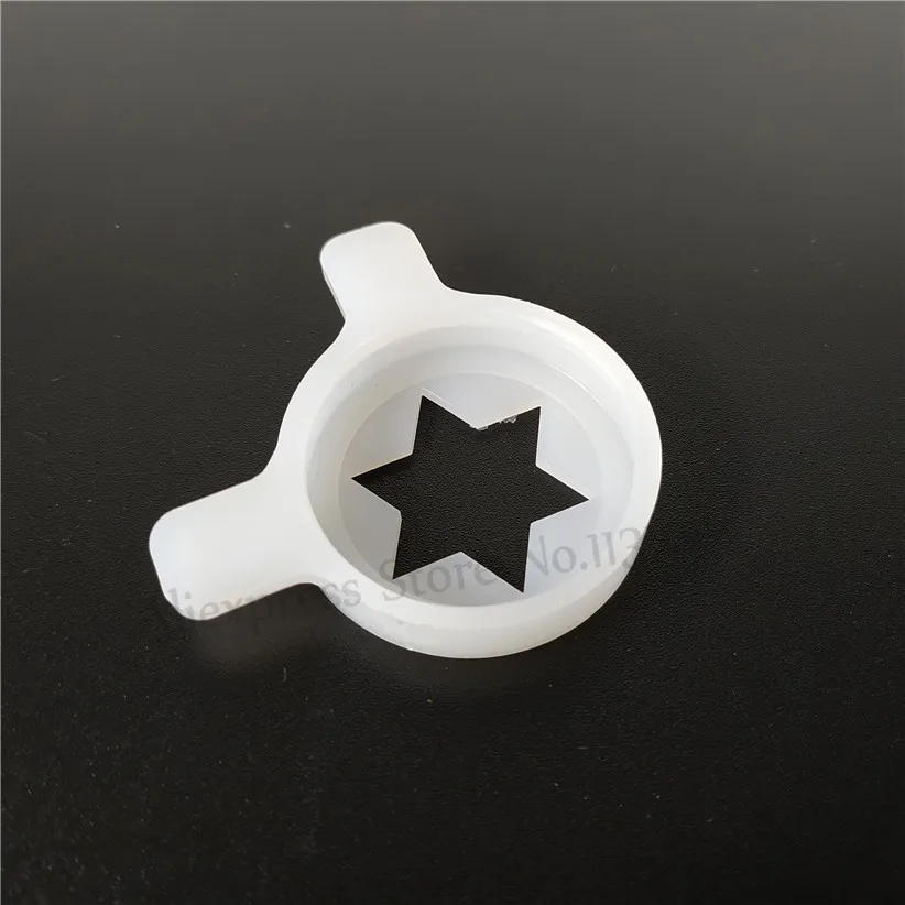 3 Hexagram Modelling Caps Spare Parts for Soft Ice Cream Machine Plastic Nozzle Lids Accessories 29mm Inner Diameter