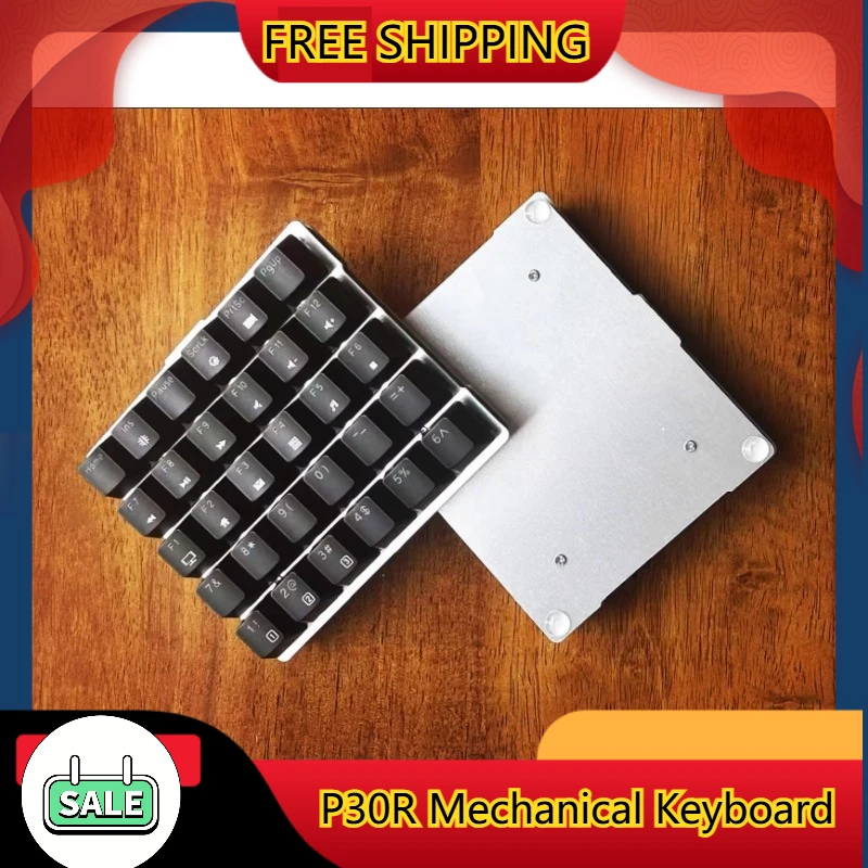 

P30R Mechanical Keyboard Wired Single-mode Hot Swap 30 Key 6x5 Layout Mini Keyboard Ergonomic VIAL Gaming Office Accessories
