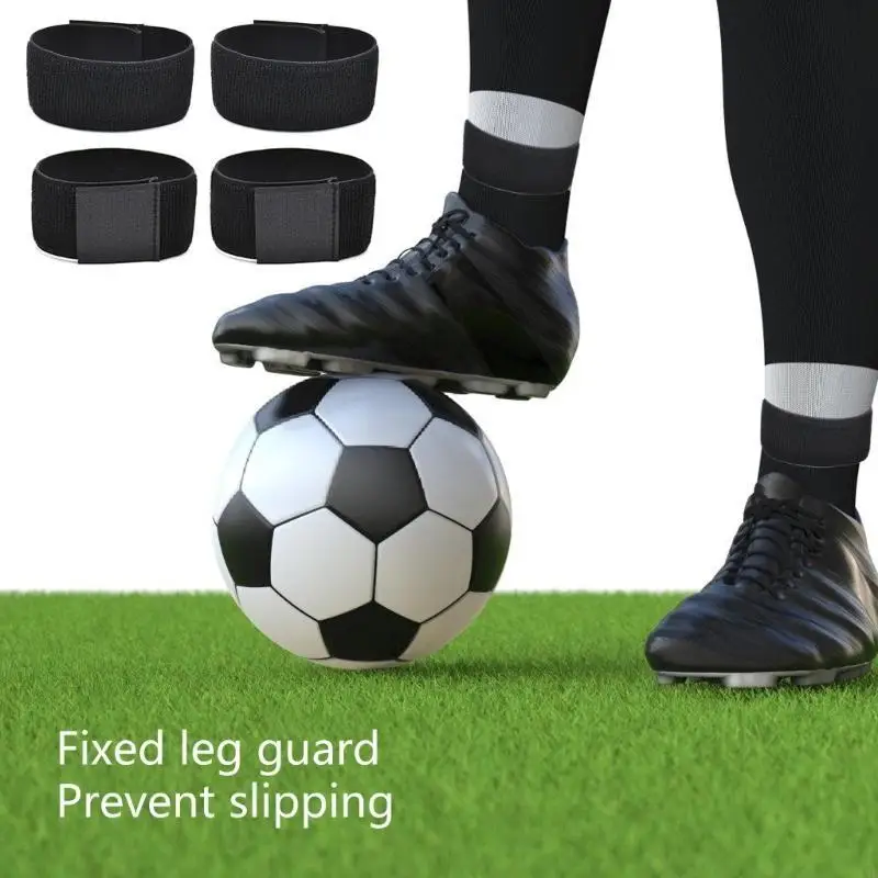 2/4 Pcs Shin Pad Holder Adjustable Football Shin Guard Straps for Football Game 
