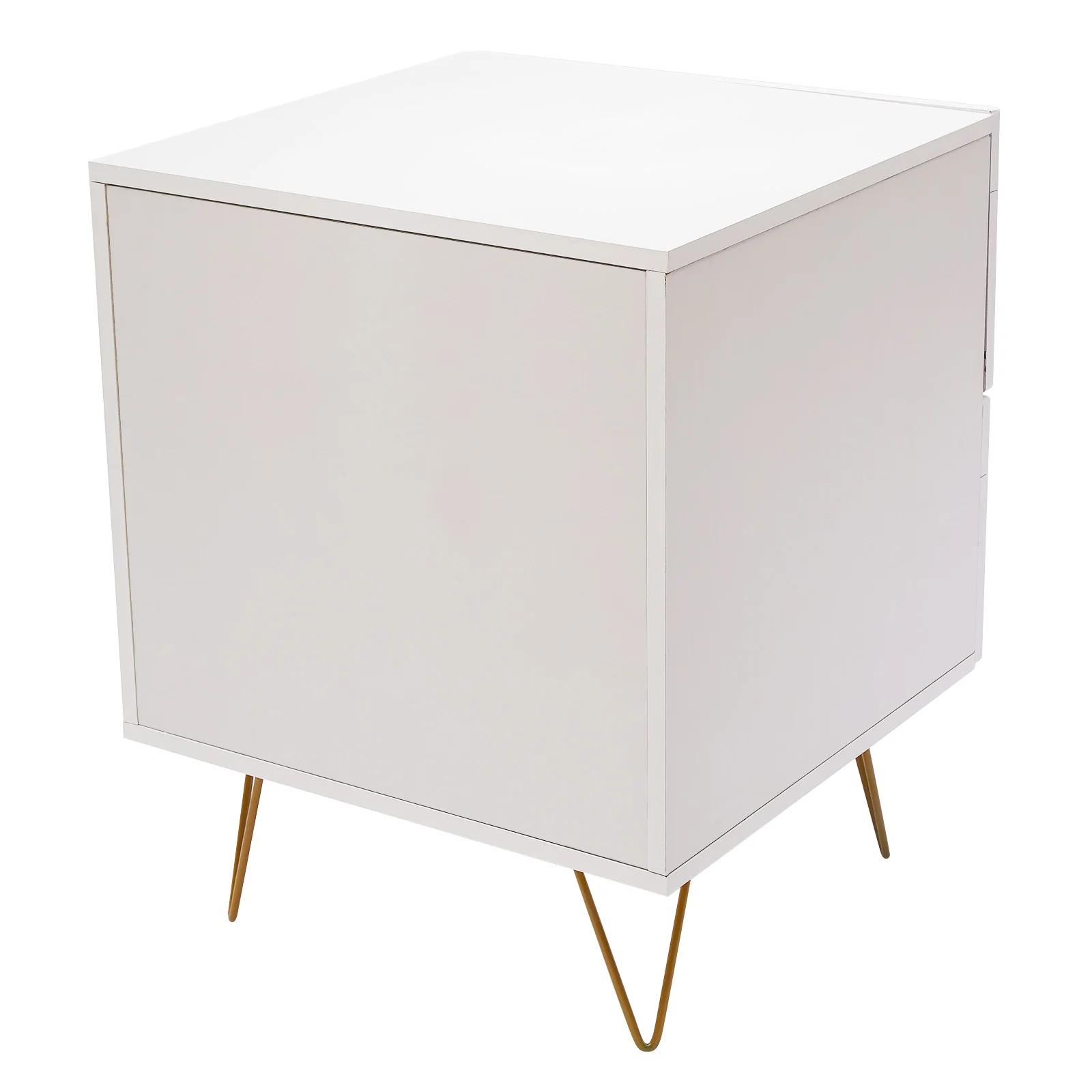 White Nightstand Modern Night Stands Bedside Table with 2 Drawers Side Table End Table for Bedrooms Easy Assembly