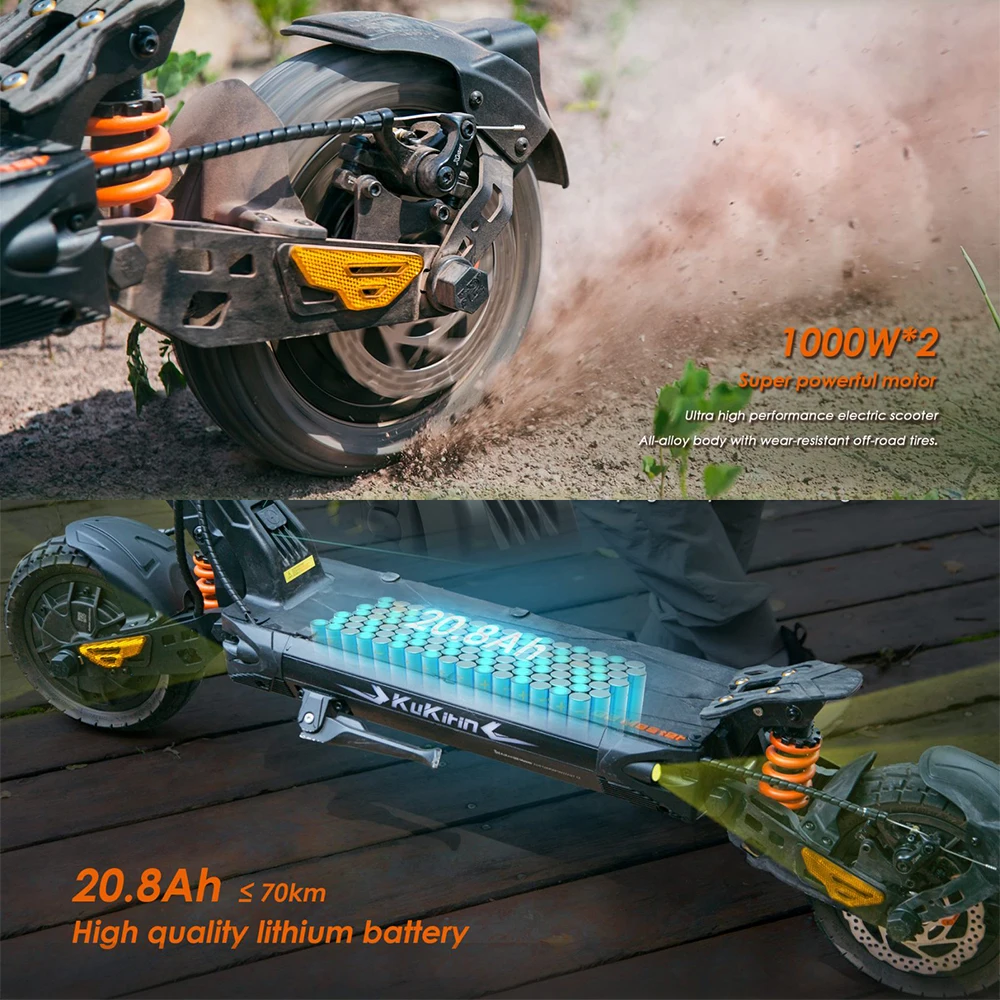 Kukirin G2 Master Foldable Electric engine Electric Soot 52V 20.8Ah li-ion battery maximum speed 60 km/h range 70km