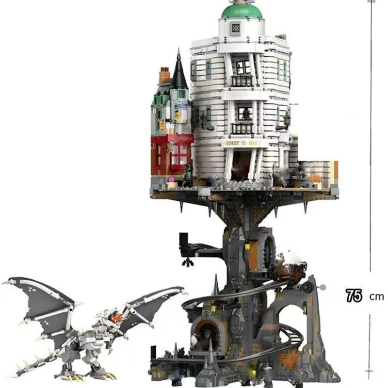 Klassische Bank Street View Modellbausatz Modellbausätze Baustein Blöcke Spielzeug für Kinder Weihnachtsgeschenk 4803 Stück