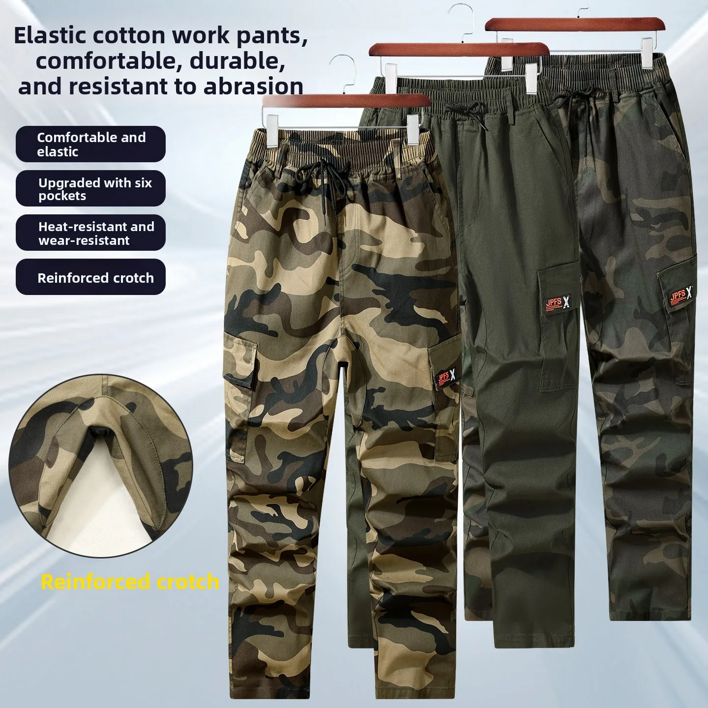 

Spring New Sle Pure Cotton Outdoor Casual Pants Workwear Camouflage Trousers Wear Resistant Sports Long Trousers
