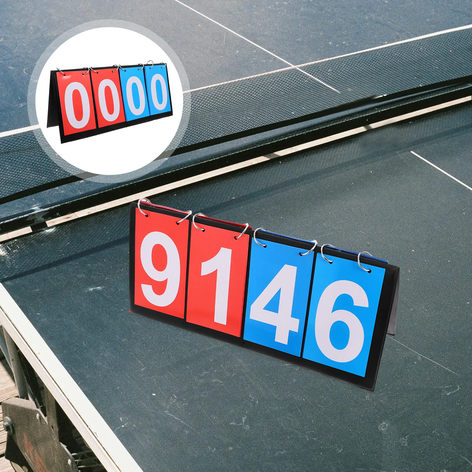 Table Tennis Scoreboard - Four Digit Scoreboard Portable Manual Flip