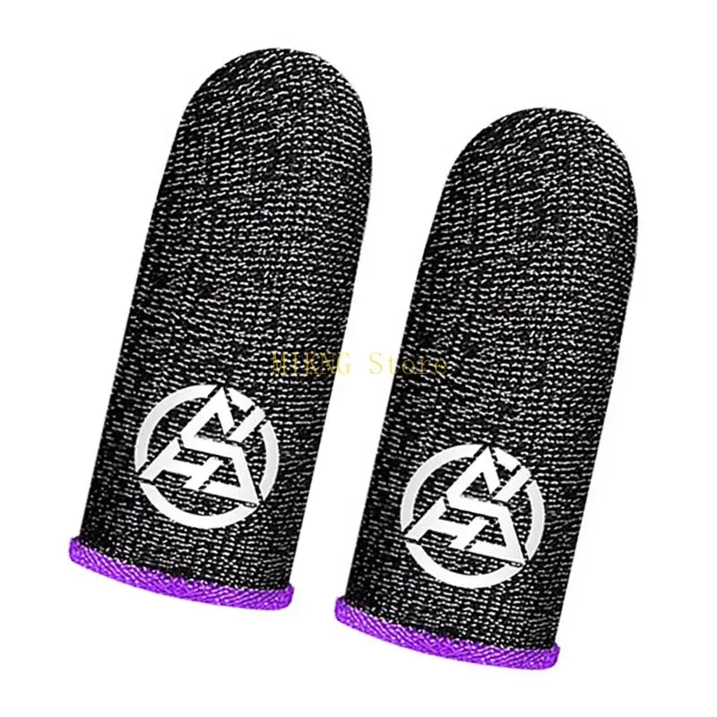 Le maniche a dito da gioco in fibra conduttiva sottili proteggono antislip touch sposta guanti per il controllo del gioco mobile