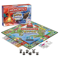 English Version Kawaii DIY Family Gathering Pokemon Monopoly Leisure Board Game Card Puzzle Game 2-6 People Party Birthday Game