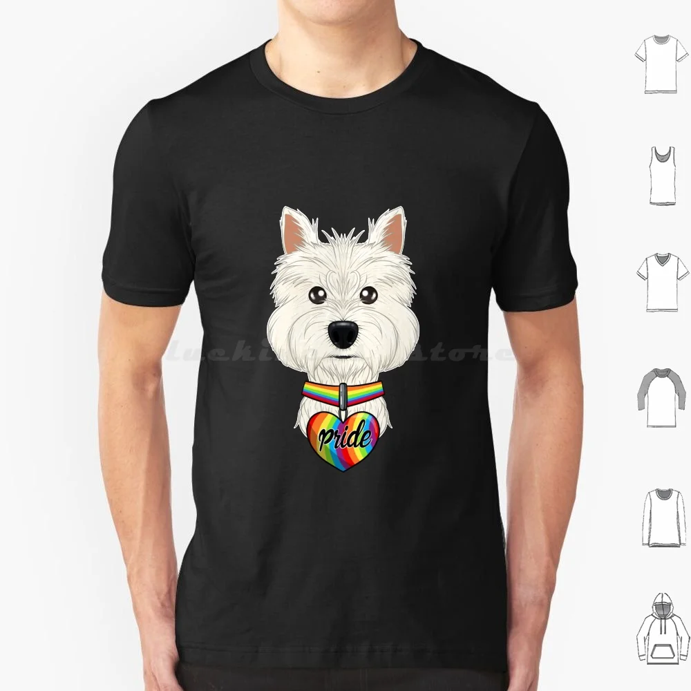 West Highland Terrier Flag I Pride Flag T Shirt Big Size 100% Cotton West Highland Terrier West Highland Terrier Mom West