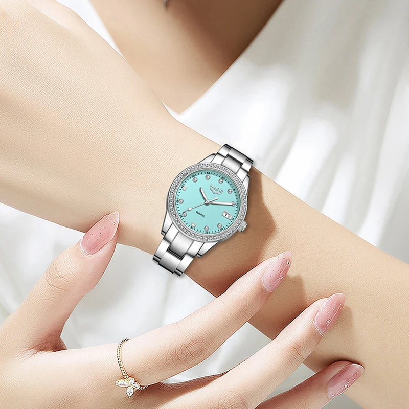 LIGE Womens Watches Top Brand Luxury Creative Steel Quartz Watch For Women's Fashion Elegant Women's Bracelet Watch Montre Femme